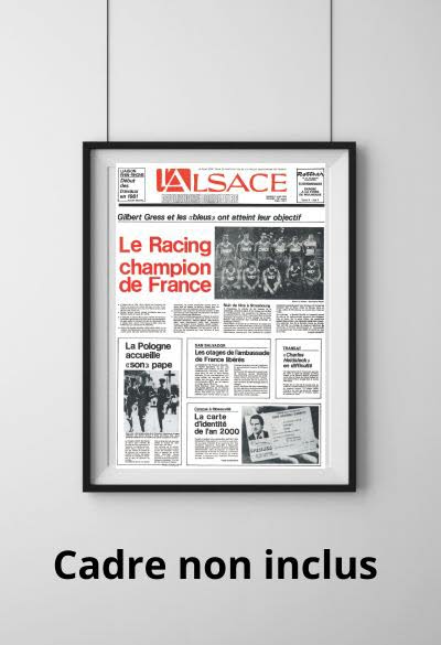 Une "Le Racing champion de France" L'ALSACE