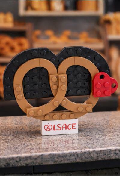 Madame Bretzel en briques de construction