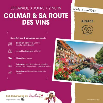 Coffret "Escapade Romantique à Colmar et son vignoble" 3j