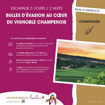 Coffret "Bulles d'évasion dans le vignoble champenois" 3j