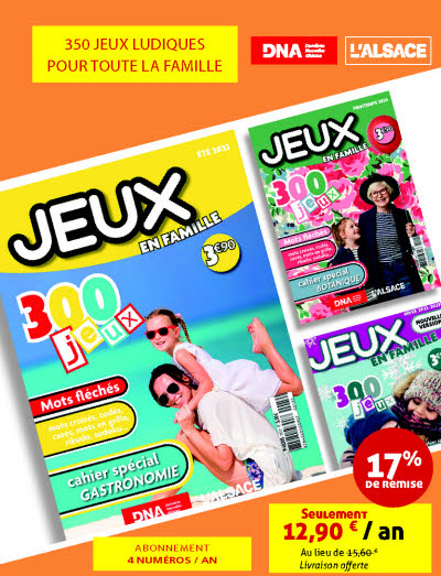 Abonnement 1 an au Magazine Jeux en famille